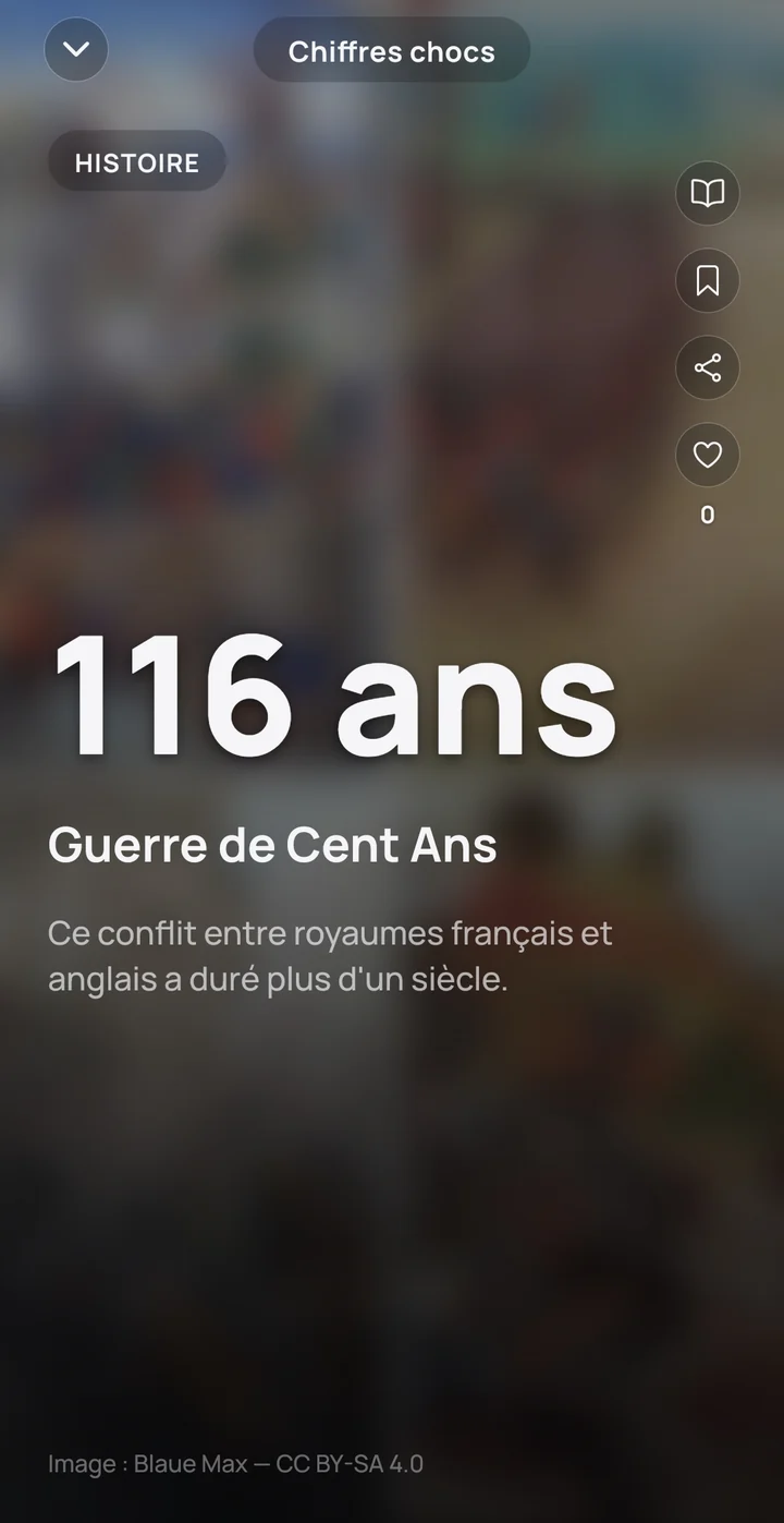 Capture de l'application xapa : fiche « Guerre de Cent Ans »